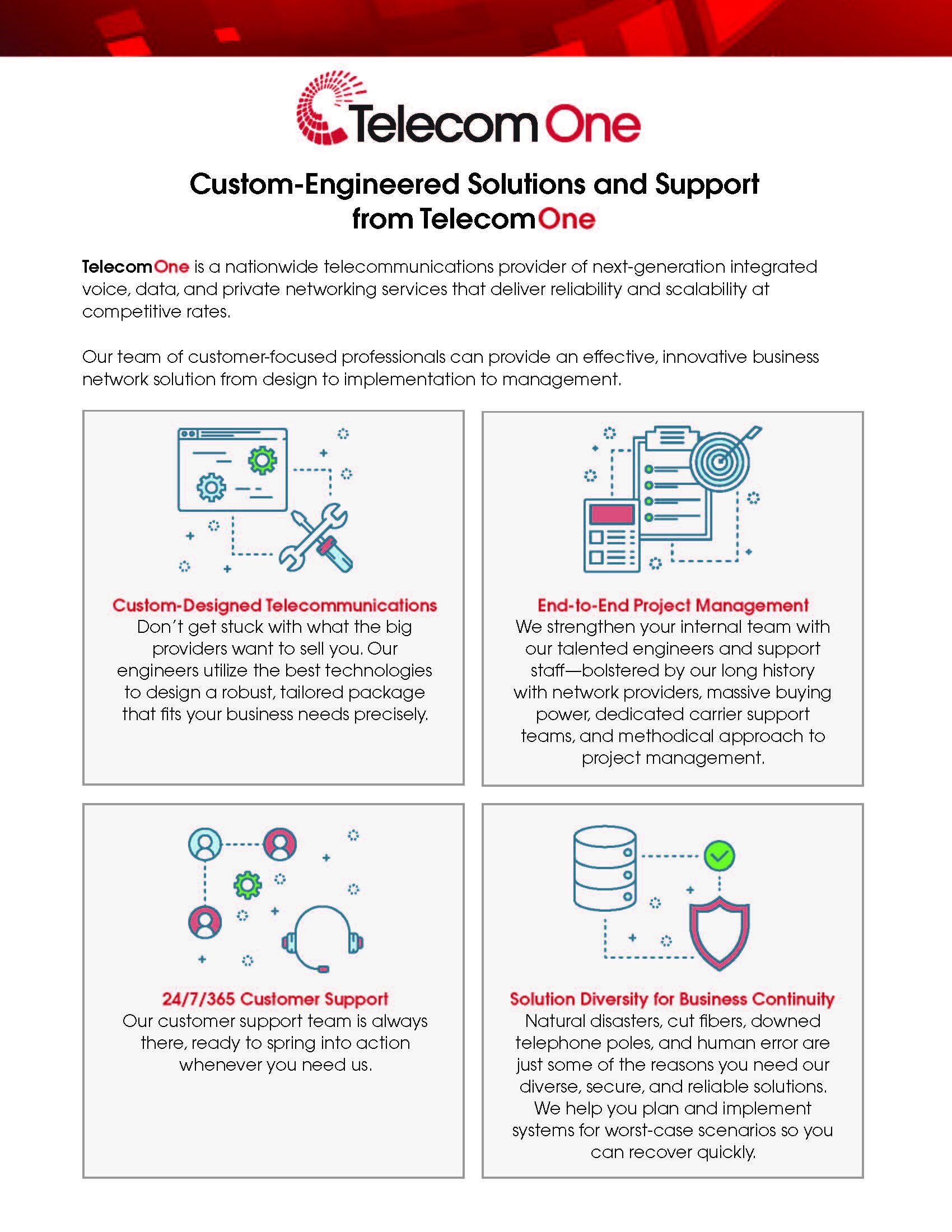Capabilities PDF with Infographics: TelecomOne