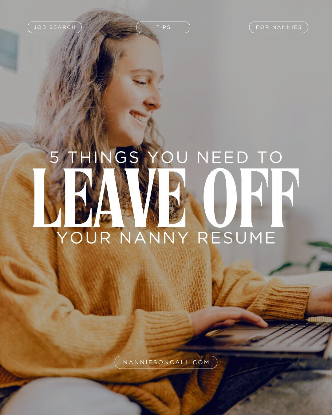 SAVE these NANNY R&Eacute;SUM&Eacute; TIPS that you can put into action right away ➡️ 5 Things You Should Leave Off Your R&eacute;sum&eacute;. ⁠
⁠
📺 Looking for more nanny tips like this? Subscribe to our YouTube channel! We have dozens of education