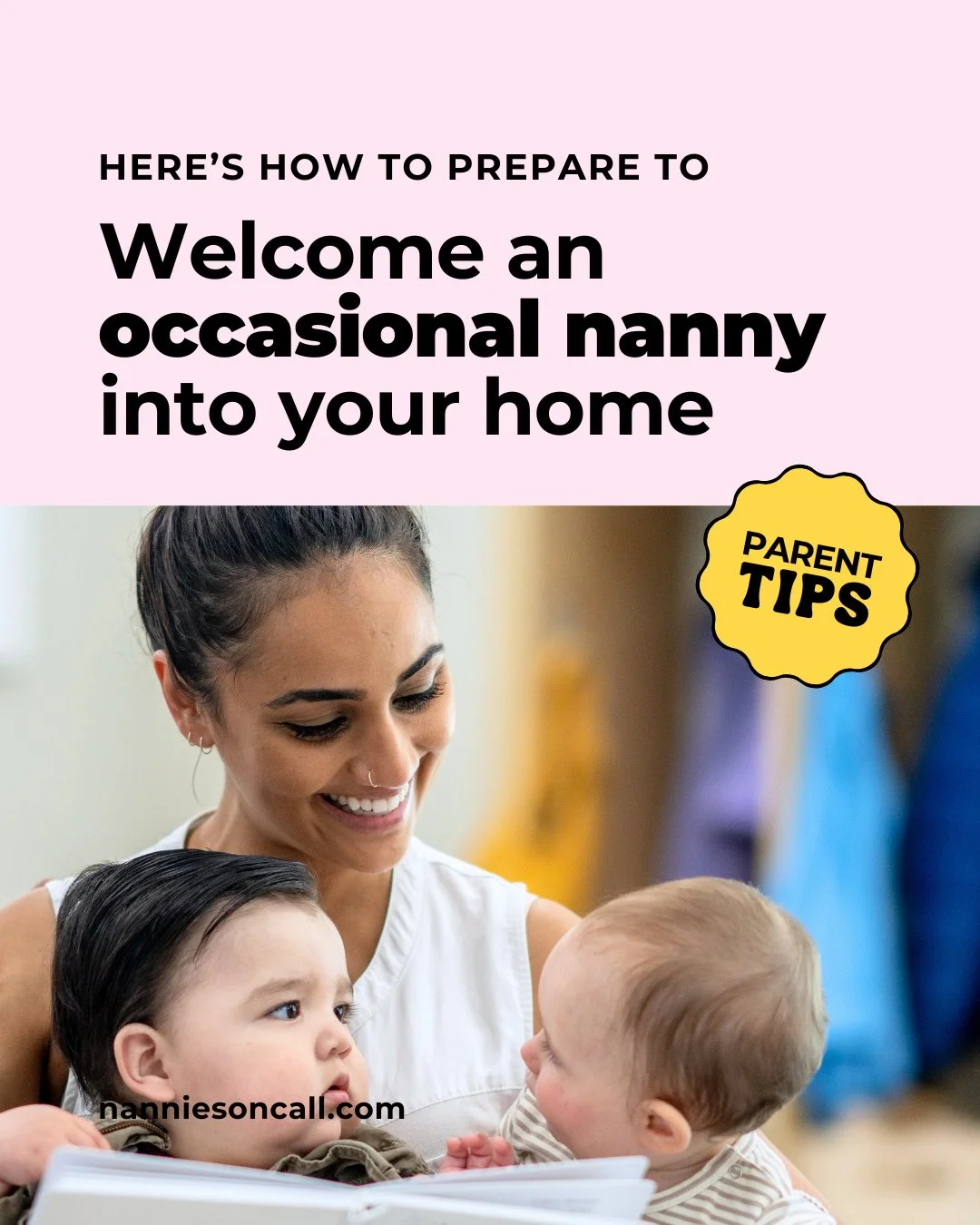 So you've booked an occasional nanny...⁠now, you need to prepare to welcome a nanny into your home!⁠
⁠
Swipe through to learn 5 quick ways to get ready so you, the kids, and the nanny have a successful day together. 💕⁠
⁠
👉🏼 And read the full, deta