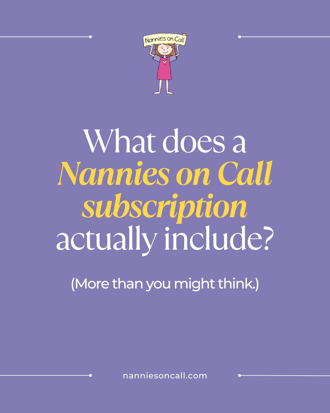 Your Nannies on Call subscription isn't just for date nights.⁠ ⁠
⁠
👉🏼 Swipe to see everything it actually covers, and why keeping it active is one of the smartest things you can do for your family.