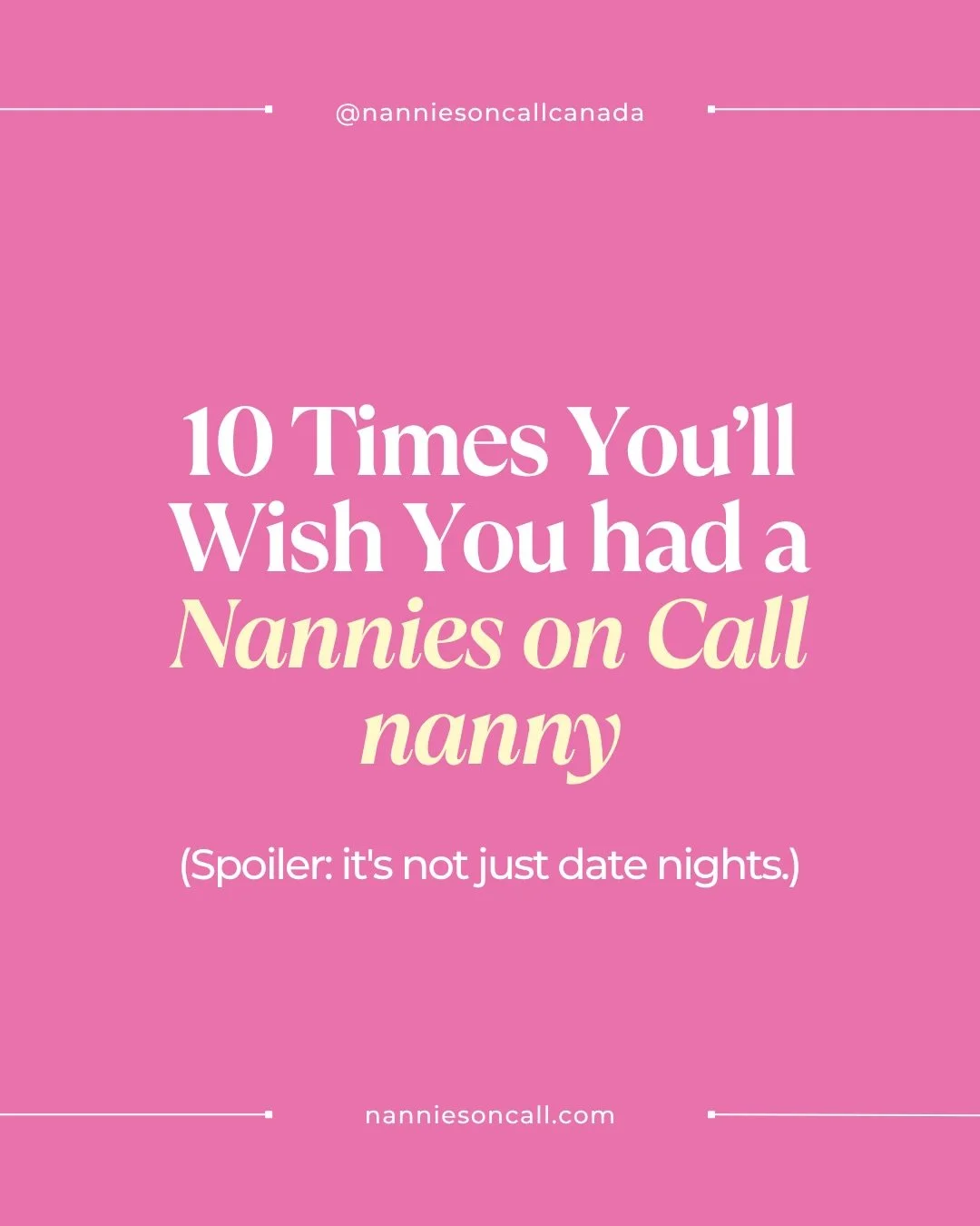 Date nights are great. But they&rsquo;re maybe 10% of what your Nannies on Call subscription is actually for.⁠
⁠
👉🏼 Swipe for the other 90%.⁠
⁠
The families who get the most out of their subscription are the ones who stop waiting for a &ldquo;good 