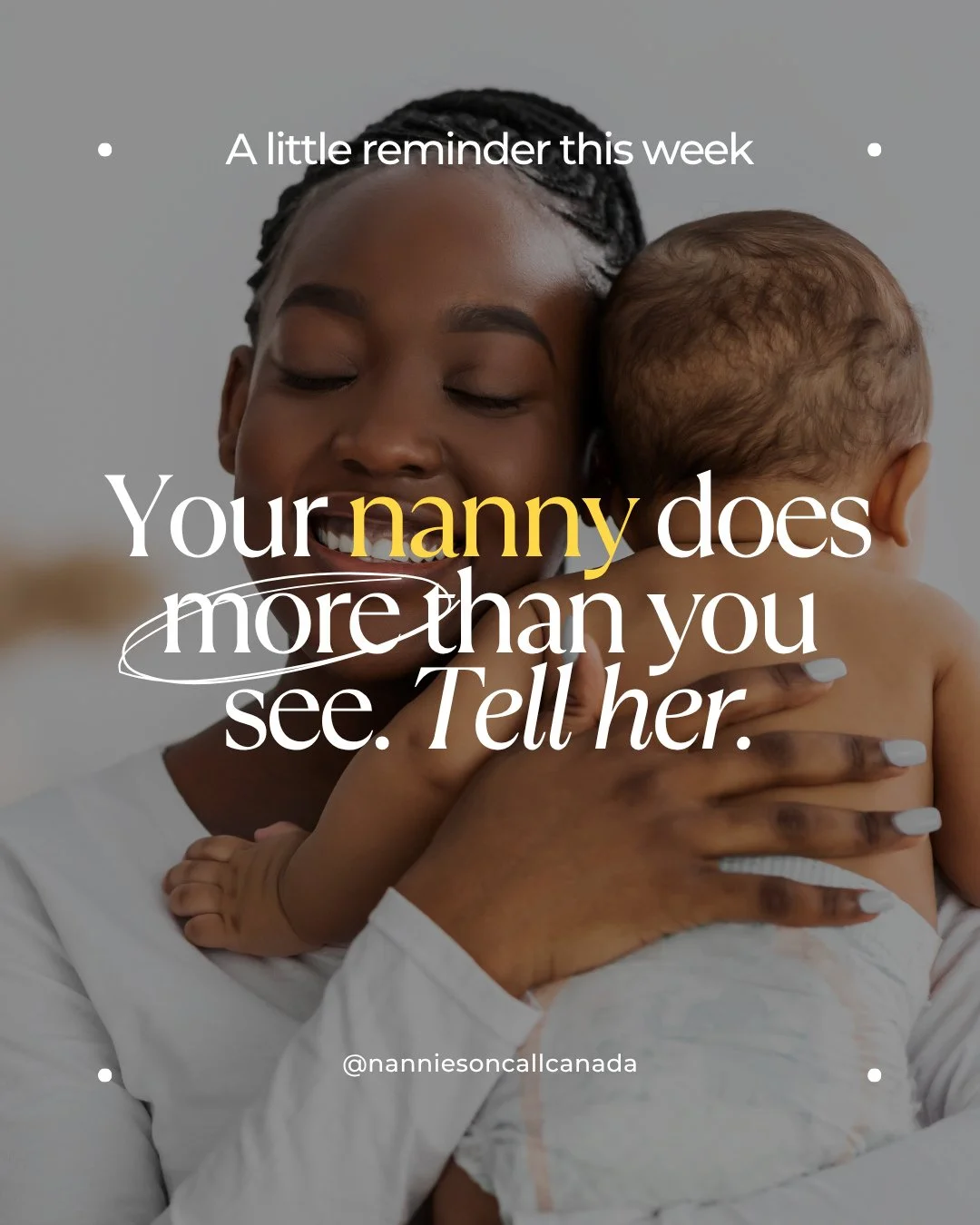 This week is National Nanny Recognition Week, a good excuse (as if you needed one) to tell your nanny what she means to your family. ⁠
⁠
It doesn't have to be big: a handwritten note, her favourite coffee order waiting when she walks in, or just five