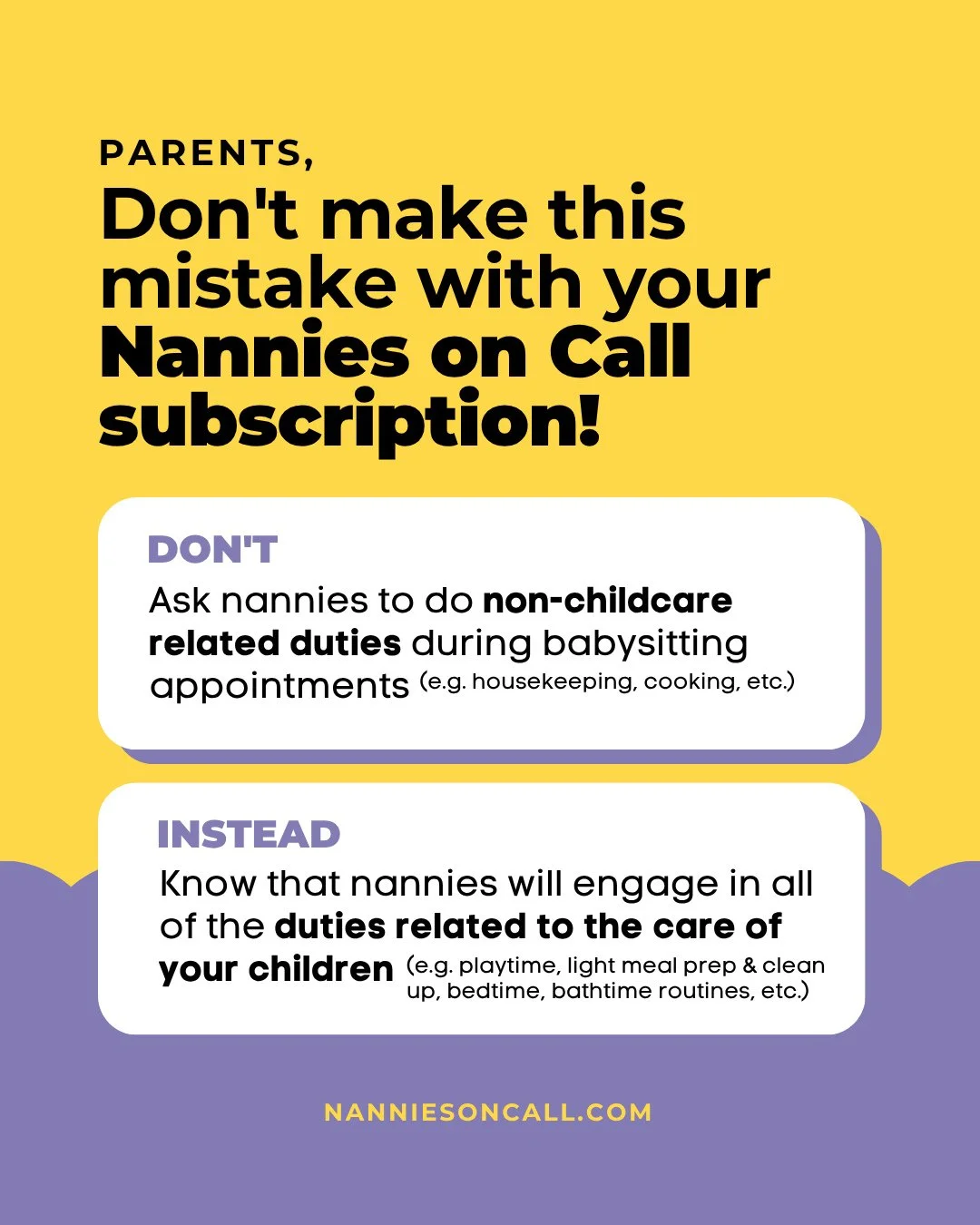Parents: Do you know how to find occasional nannies for your appointments faster?⁠ 👀⁠
⁠
👉🏼 Nannies on Call nannies are childcare professionals, and caring for children is their *sole* responsibility while they&rsquo;re in your home. ⁠
⁠
So, if you