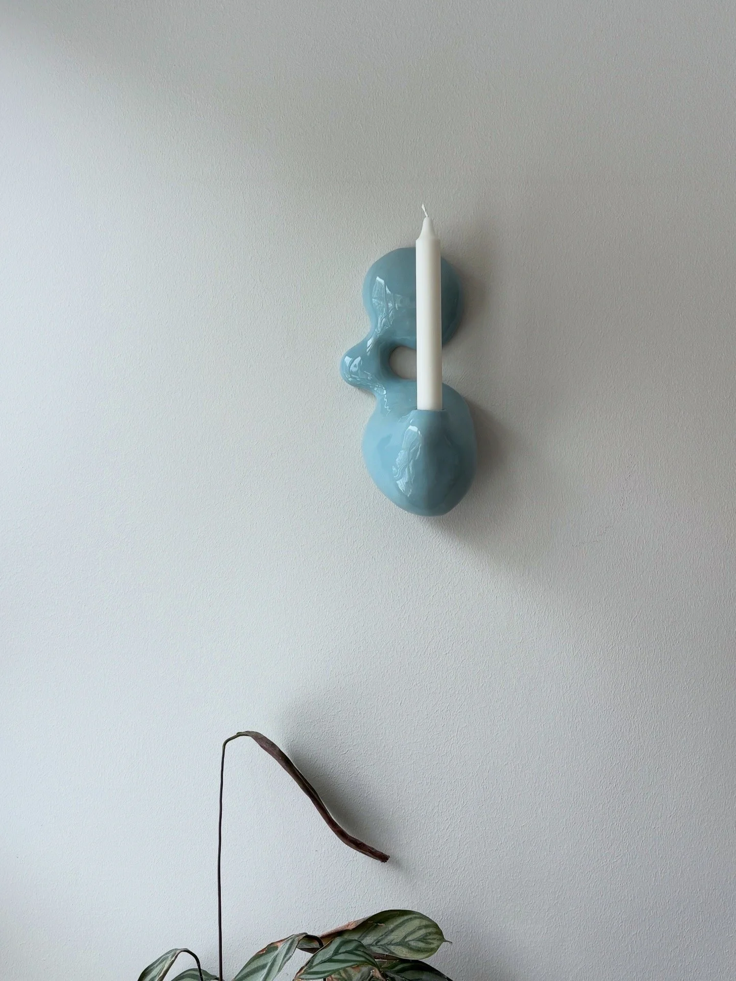Wall Candle Holder - Sky Blue