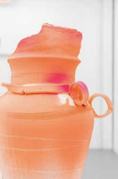 Bucket #1, The Red One
2015
earthenware, spray paint, medium-density fiberboard (MDF), pine, metal, plastic,
steel, pc 11, magic sculpt
57 x 12 x 16 inches (145 x 30.5 x 40.6 cm)