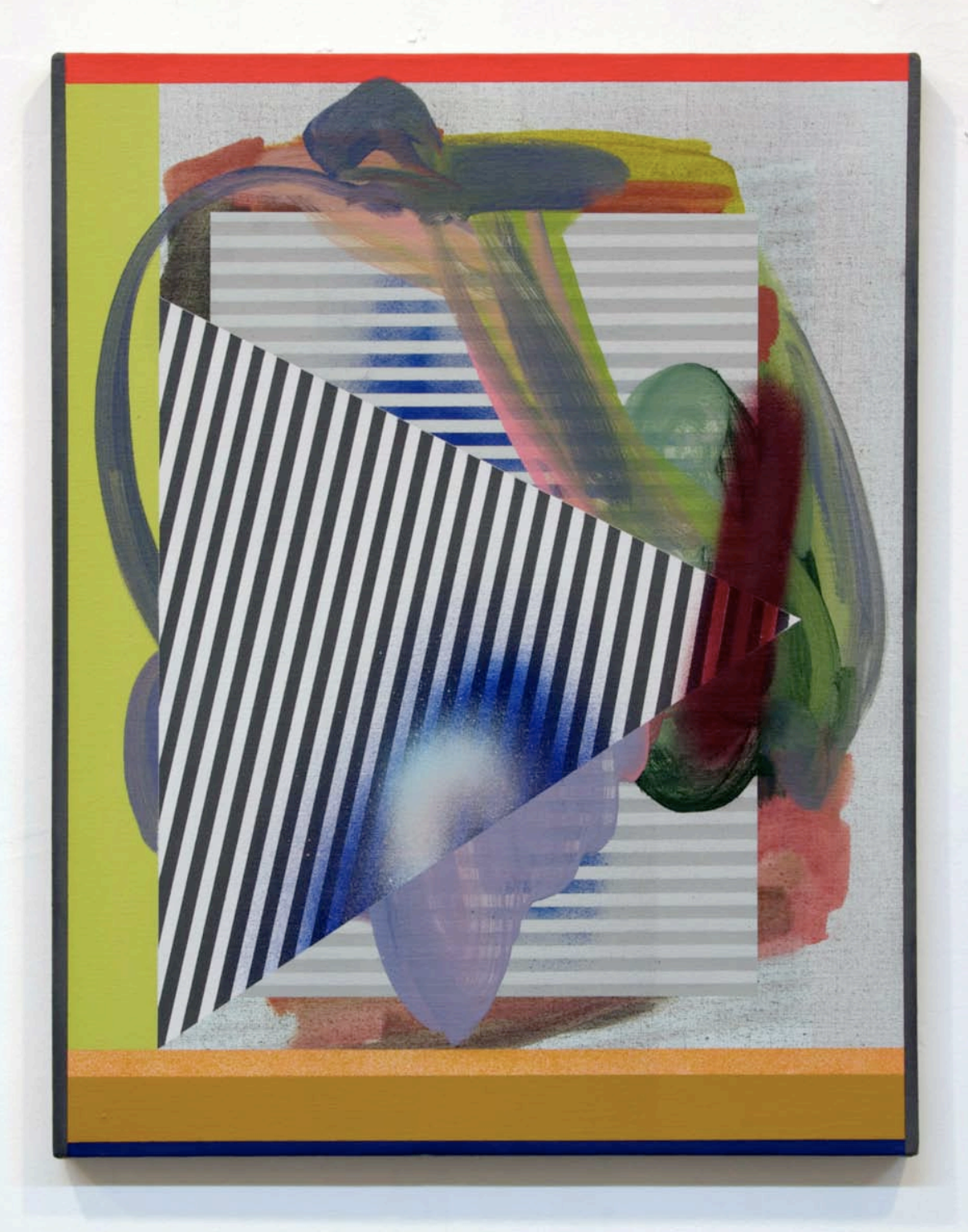 Jeffrey Gibson
Betaplay
2010
acrylic, oil & spray on linen
16.5 x 21 inches (42 x 53cm)
Private Collection, Boston, MA