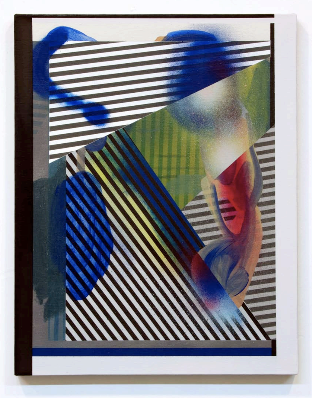 Jeffrey Gibson
Slippage
2010
acrylic, oil & spray on linen
16.5 x 21 inches (42 x 53cm)