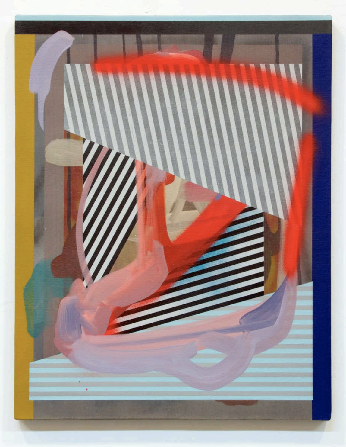 Jeffrey Gibson
Looped
2010
acrylic, oil & spray on linen
16.5 x 21 inches (42 x 53cm)