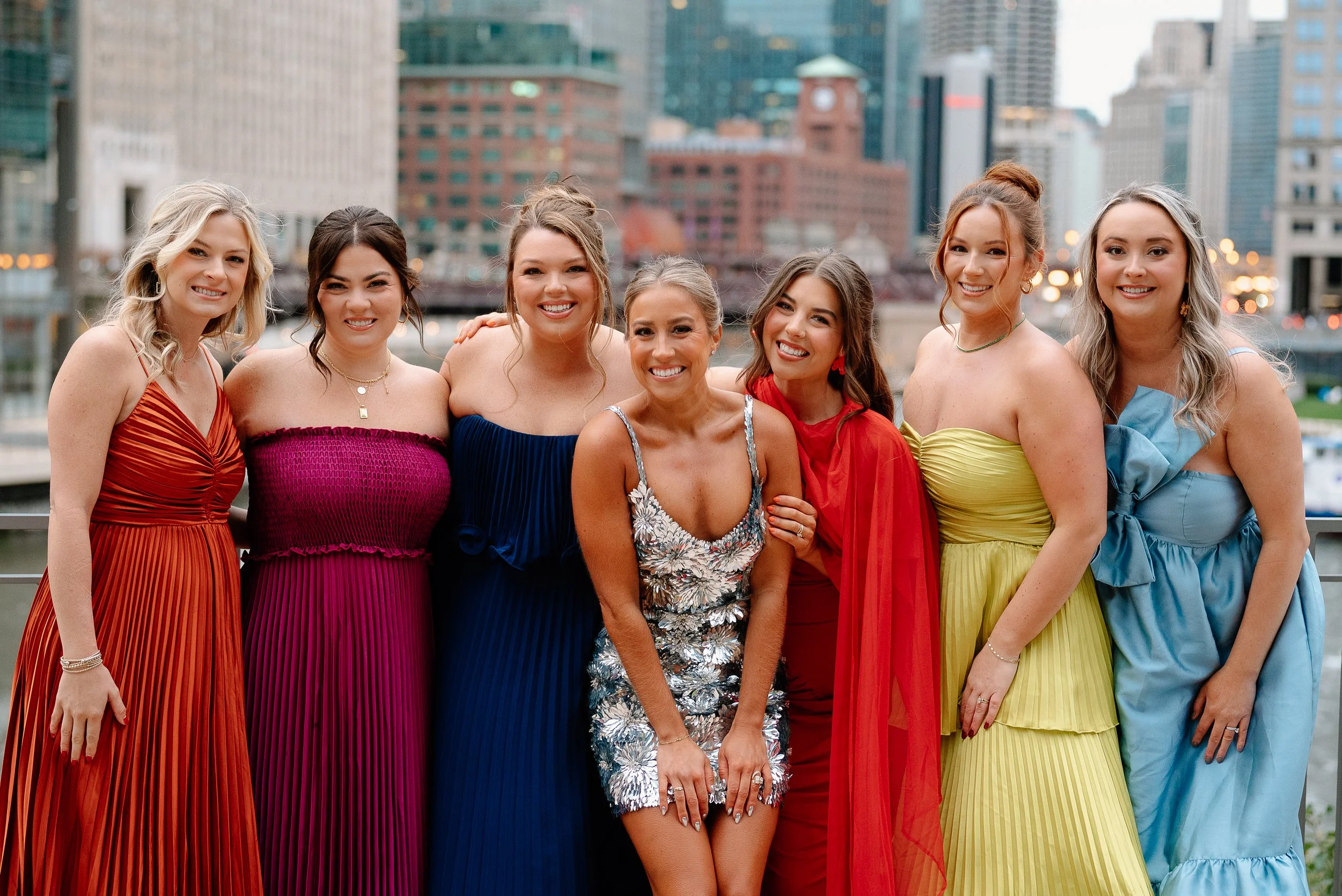 bride and bridesmaids 