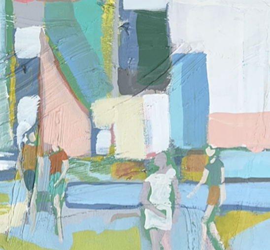 Painting by artist EMYO at Gardner Colby Gallery in Naples Florida.