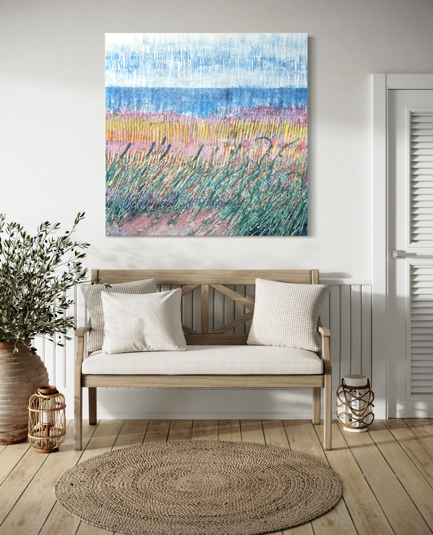 Painting by artist Jackey Ranney at Gardner Colby Gallery in Naples Florida.