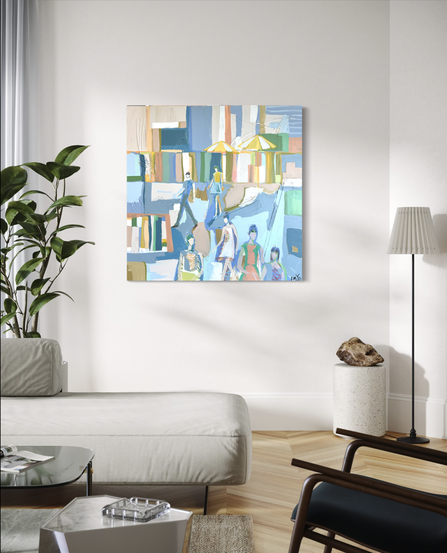 Painting by artist EMYO at Gardner Colby Gallery in Naples Florida.