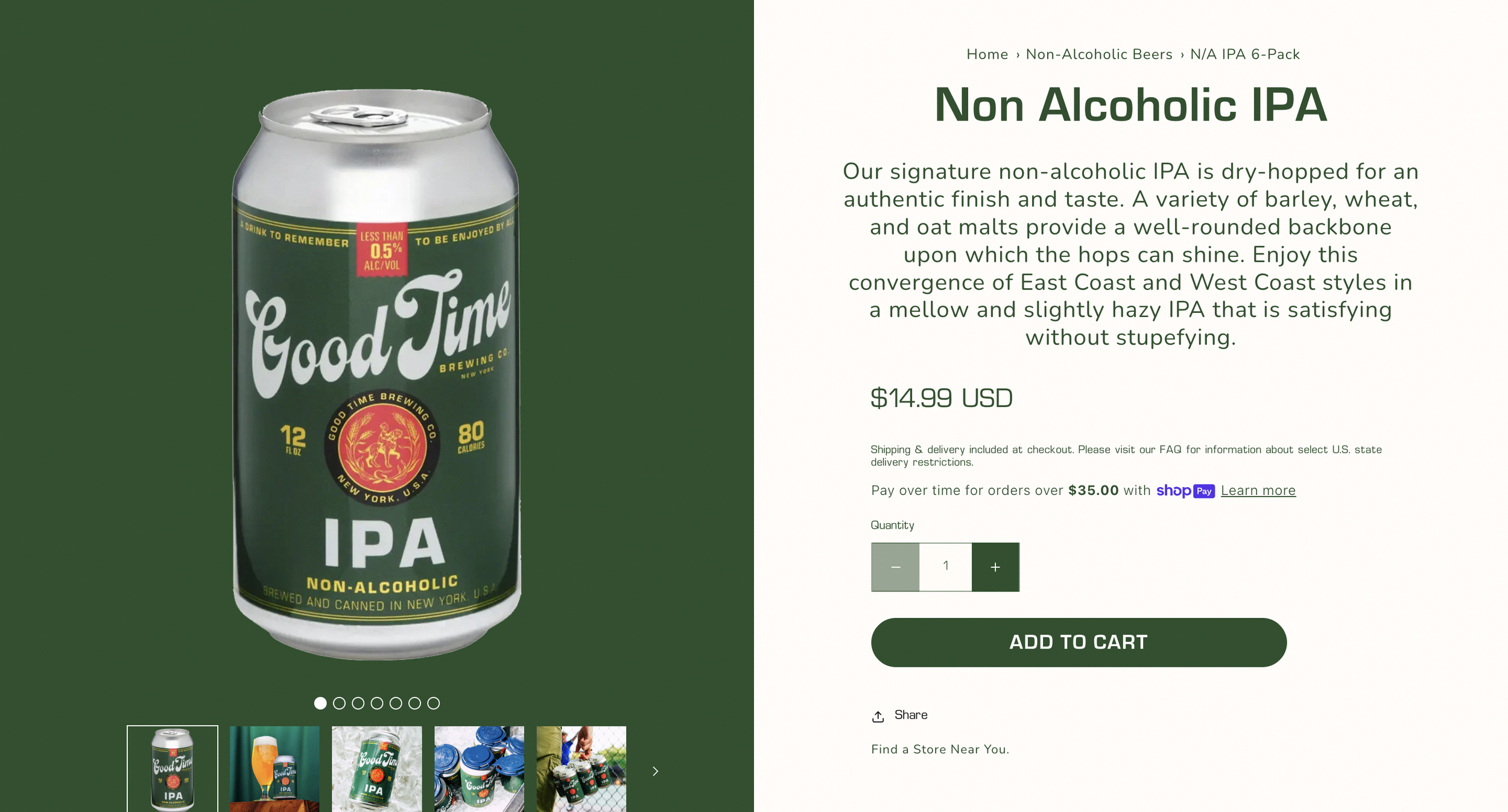 Good Time Brewing IPA product description