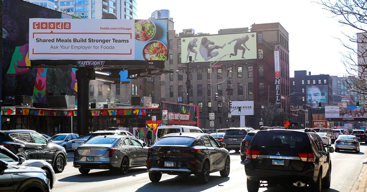 Copy. "Ask Your Employer for Fooda" campaign in Chicago.