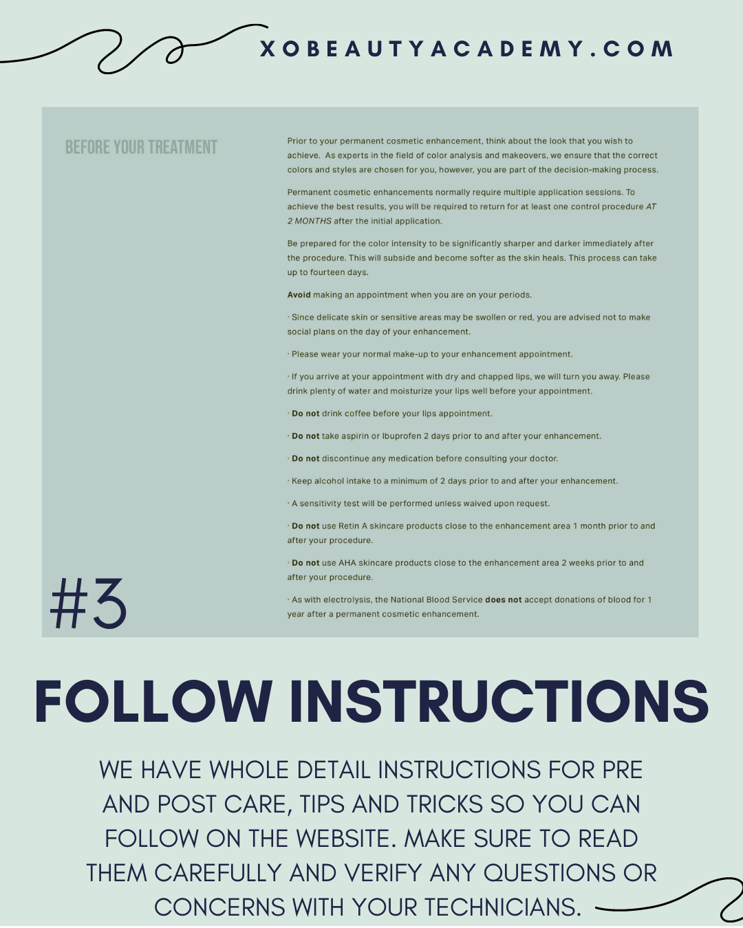 Get ready for the perfect brows! Here are the 3 simple steps to prepare for your brow lamination session at XO Beauty Academy