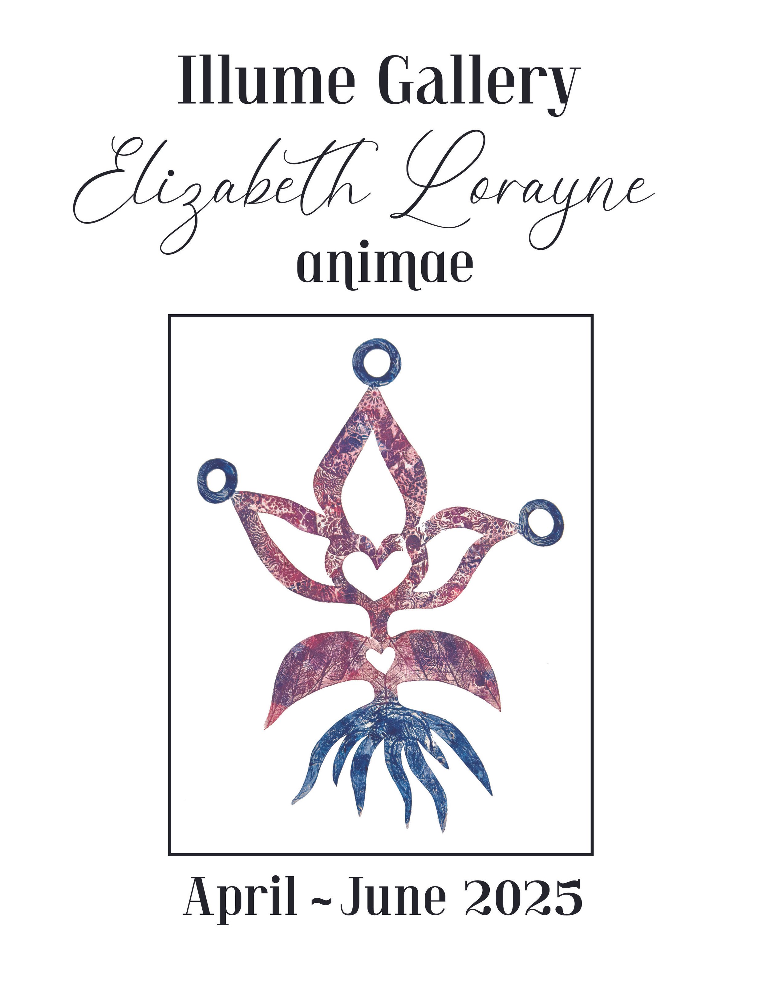 Elizabeth Lorayne – Collagraph Printmaking – In this solo exhibition, Elizabeth Lorayne brought thirty of her forty-eight values-based collagraph prints to the walls of Illume Gallery, alongside five alchemical symbols tracing the stages of inner tra