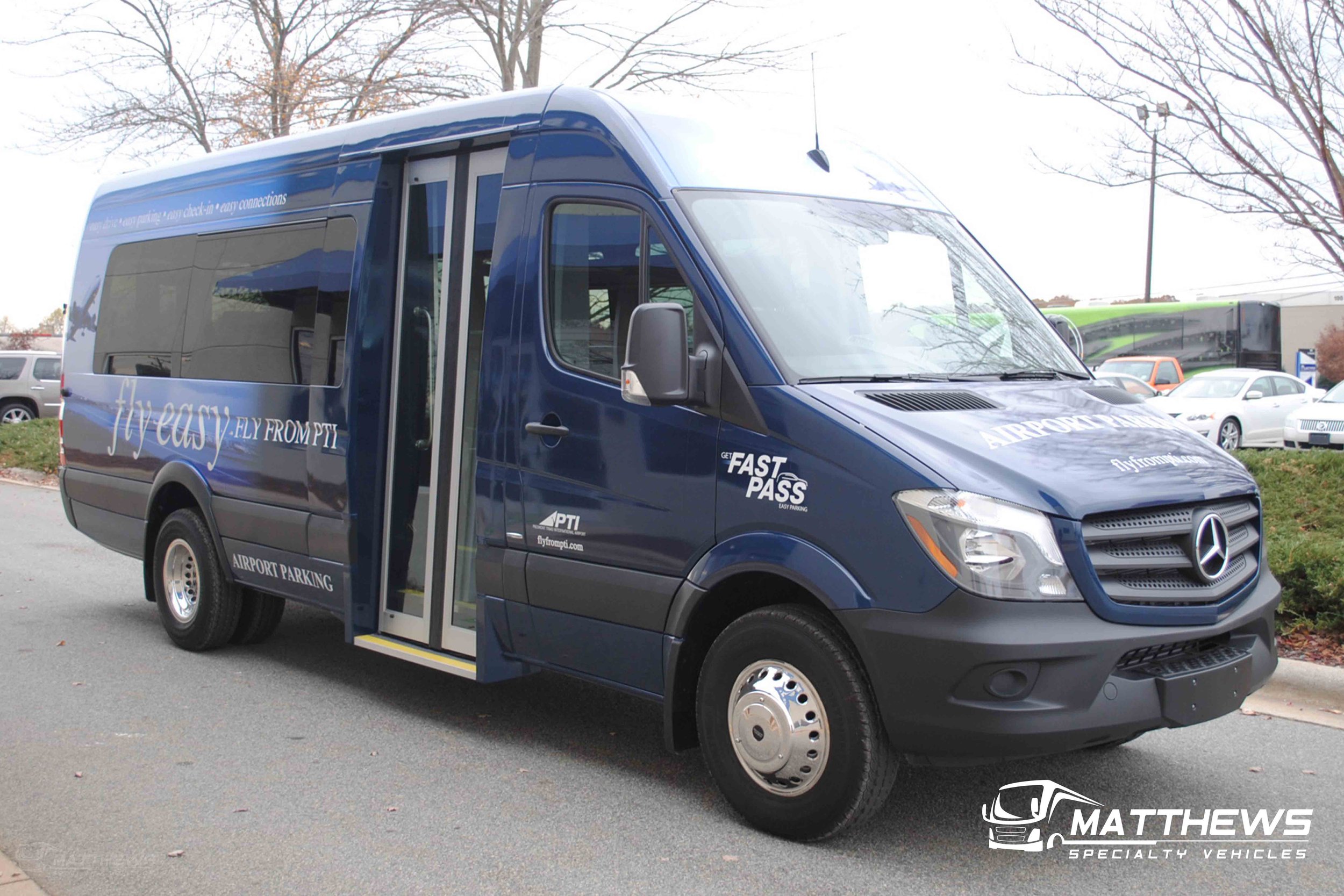Blue vans cheap airport shuttle