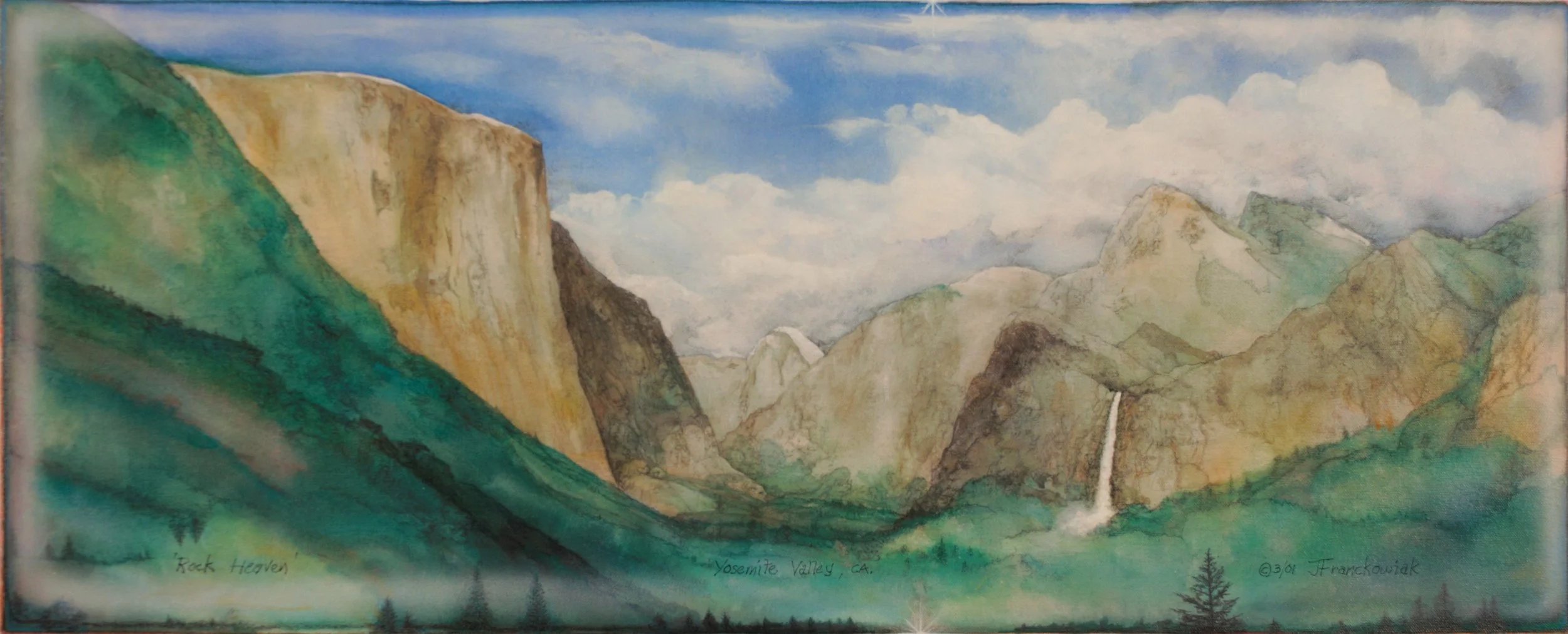 𝘙𝘖𝘊𝘒 𝘏𝘈𝘝𝘌𝘕     '01 • 16"x35"     Yosemite Valley, California