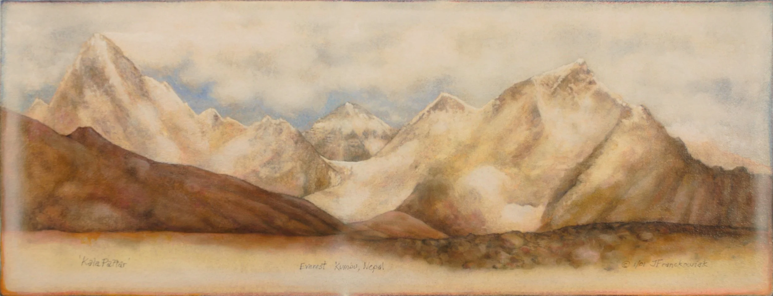 𝘒𝘈𝘓𝘈 𝘗𝘈𝘛𝘛𝘏𝘈𝘙     '01 • 16"x35"     Everest, Kumbu, Nepal