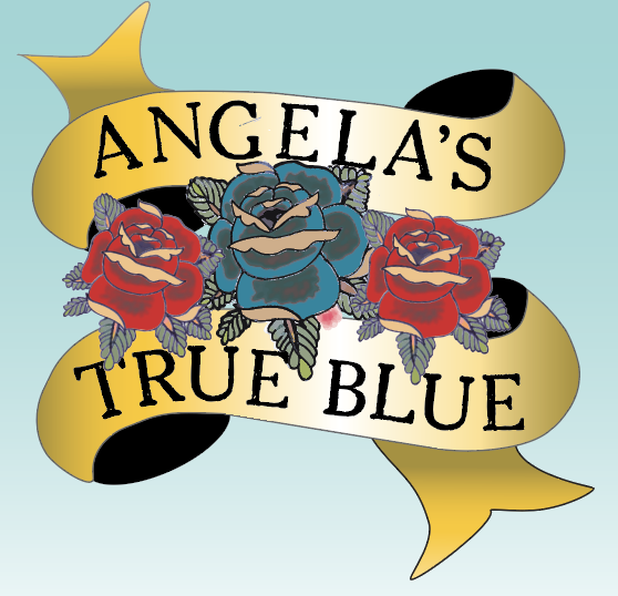 Angela wanted her rose tattoos to play a part in her logo.