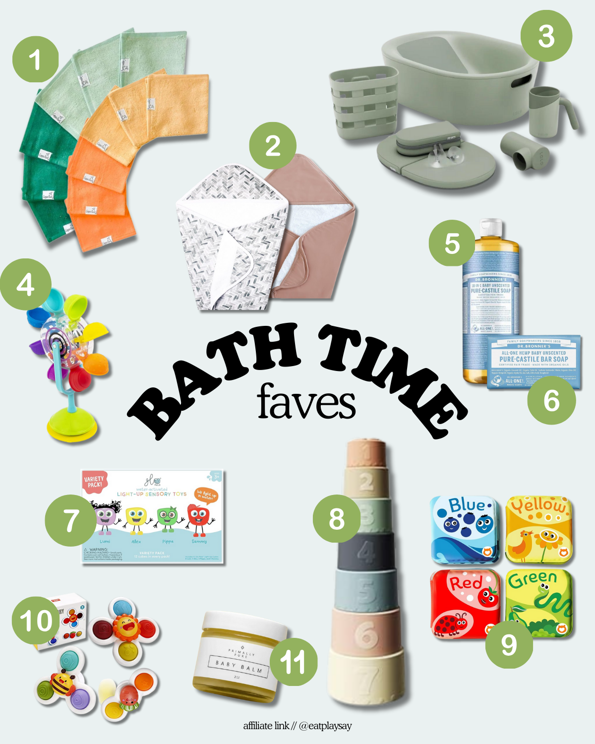 Bath Time Favorites — Eat Play Say