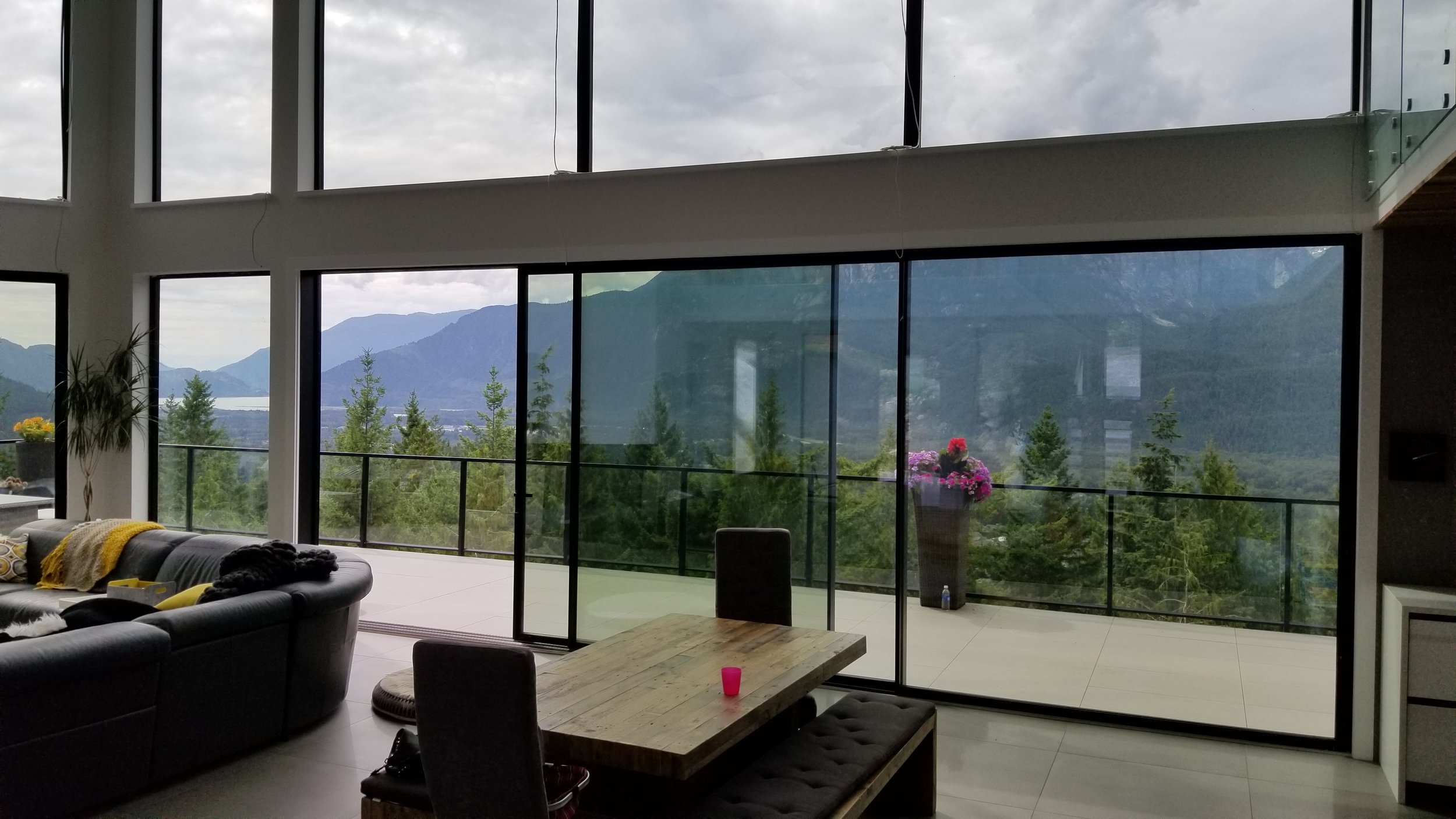 Vertical operable glass walls can be operated with a motorized system ...
