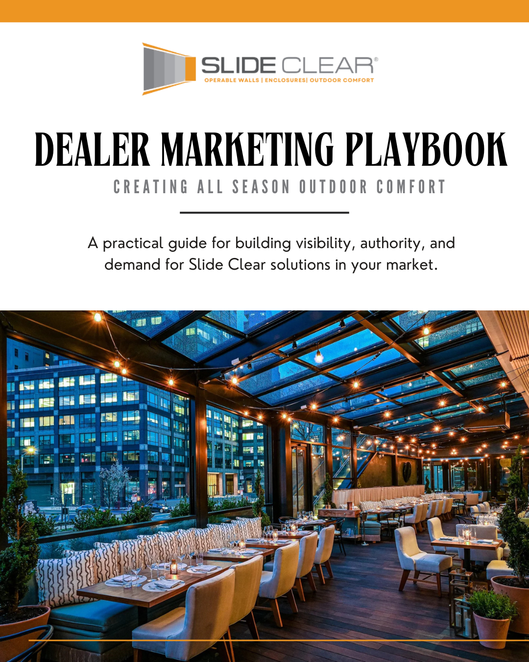 New Resource for Dealers:                        Marketing Slide Clear Systems&nbsp;sent