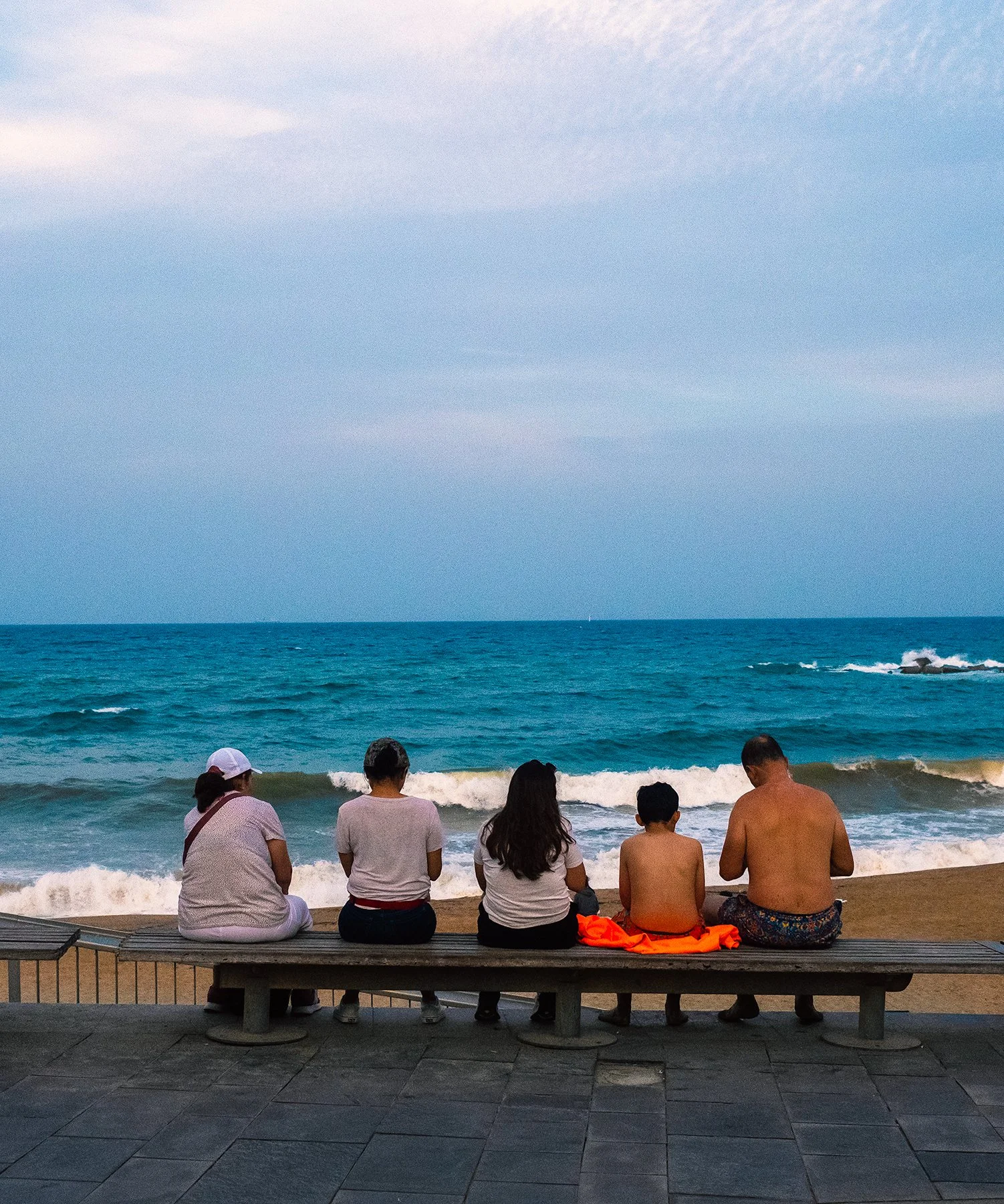 Barceloneta Beach Barcelona Spain Family Portrait Editorial Photographer Toni Smailagic for Delta Airlines Travel