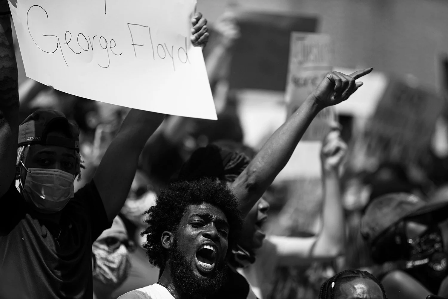 Portrait of Protestors for George Floyd rally in Jacksonville Florida by photojournalist Toni Smailagic