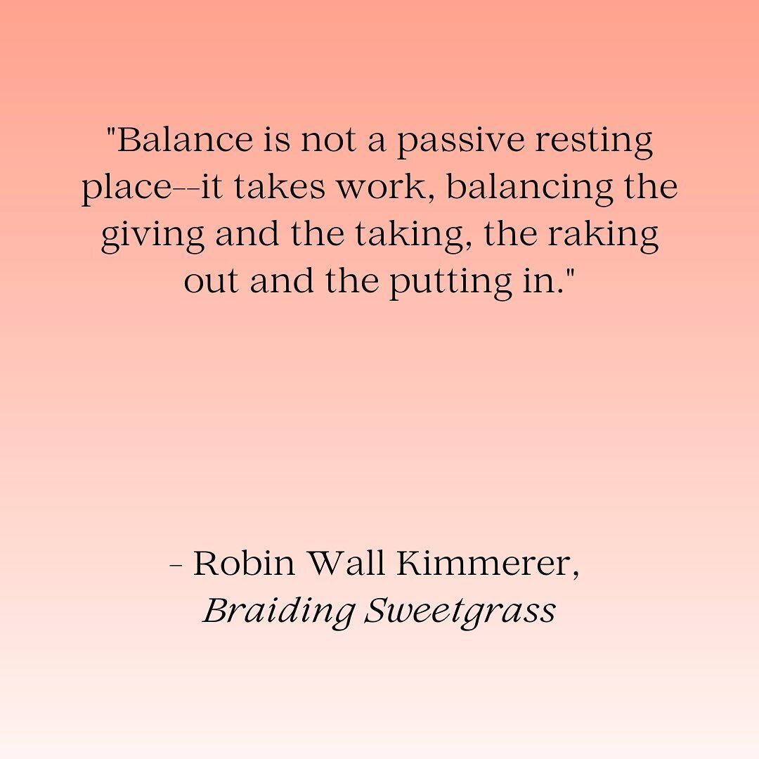 A word on balance ⚖️