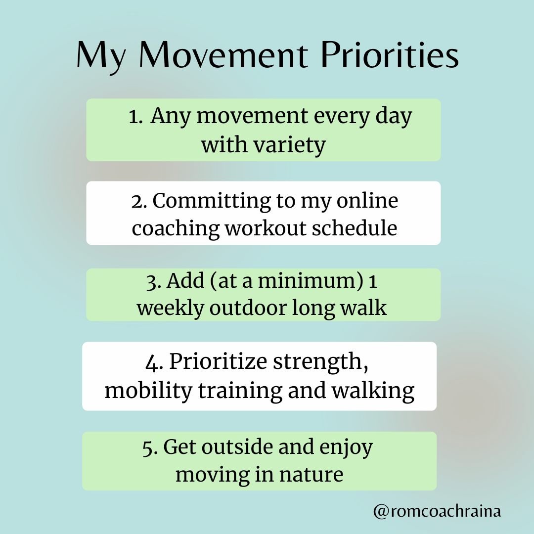 I train for life and vitality.
I want to be capable, strong, independent and active for my entire life, so I prioritize moving in ways that will set me up for the most success in the future!

1. Involving more movement in your daily living activities