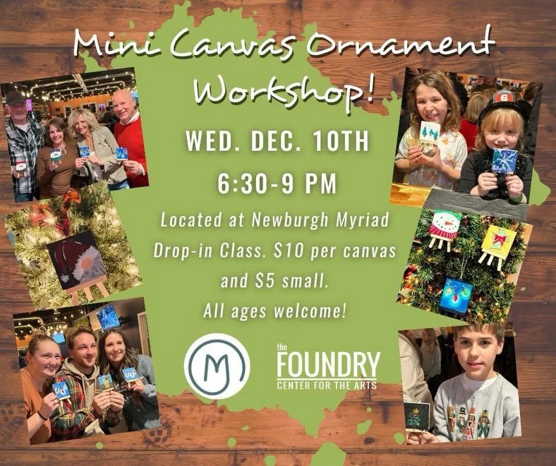 🍻We&rsquo;ve got some holiday fun for ya at the taproom tonight!

The @foundryarts is hosting an all ages Ornament Workshop from 6:30-9. This is a drop-in class&hellip;meaning you can show up anytime!

Also- Tulum&rsquo;s Mexican cuisine will be par