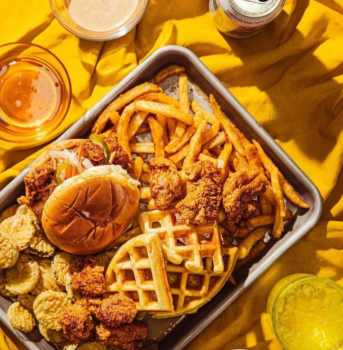 Friday at Myriad!

Bluebird Hot Chicken is serving outside the taproom from 5-8 🤘 Think spicy fried chicken, potato salad, fries, and more! 

Taproom doors open at 2! Stop in for a pint, a cocktail, or glass of wine. 

Our menus are at www.myriadbre