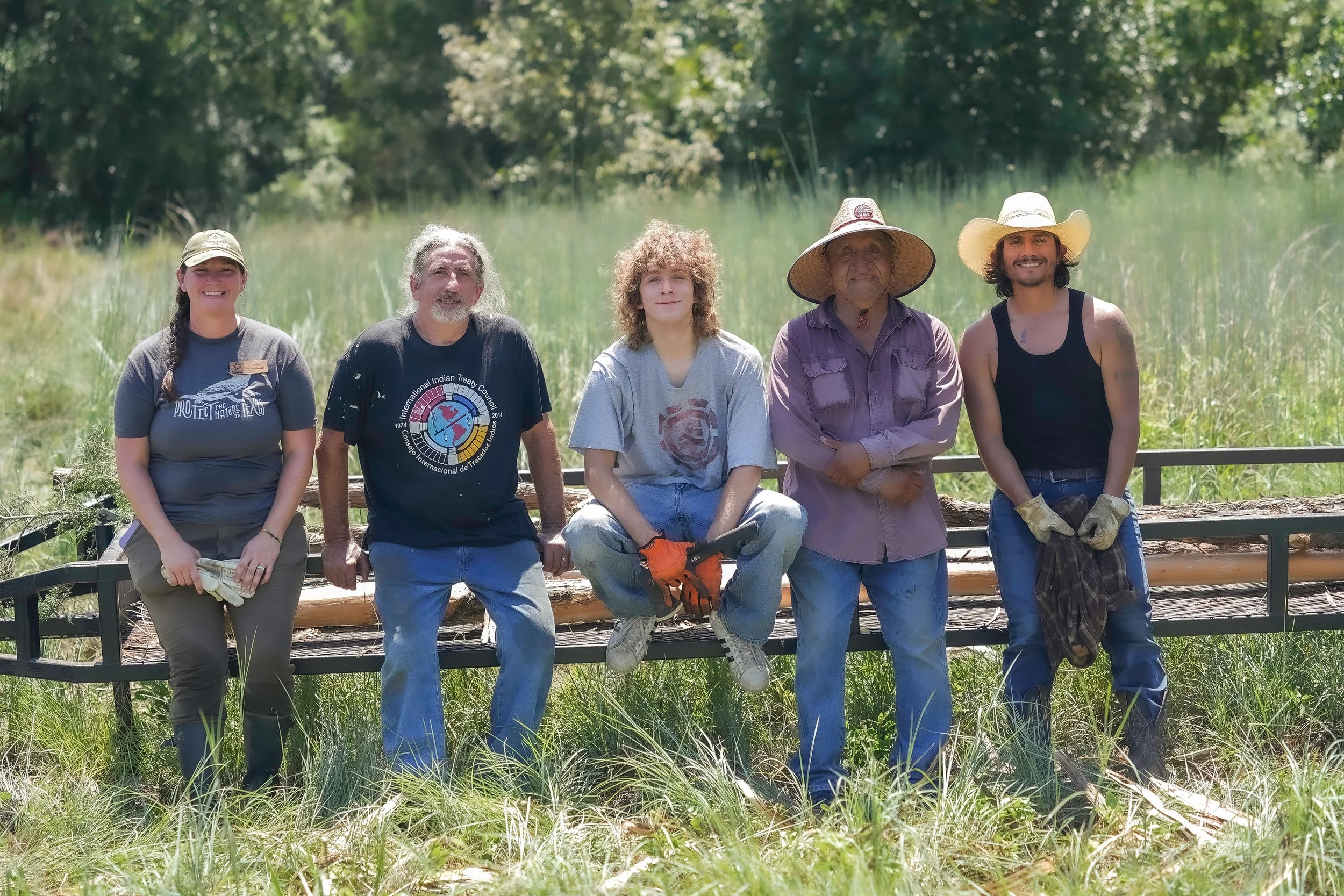 Grass Harvesting with Wichita and Affiliated Tribes at Tanglewood Prairie