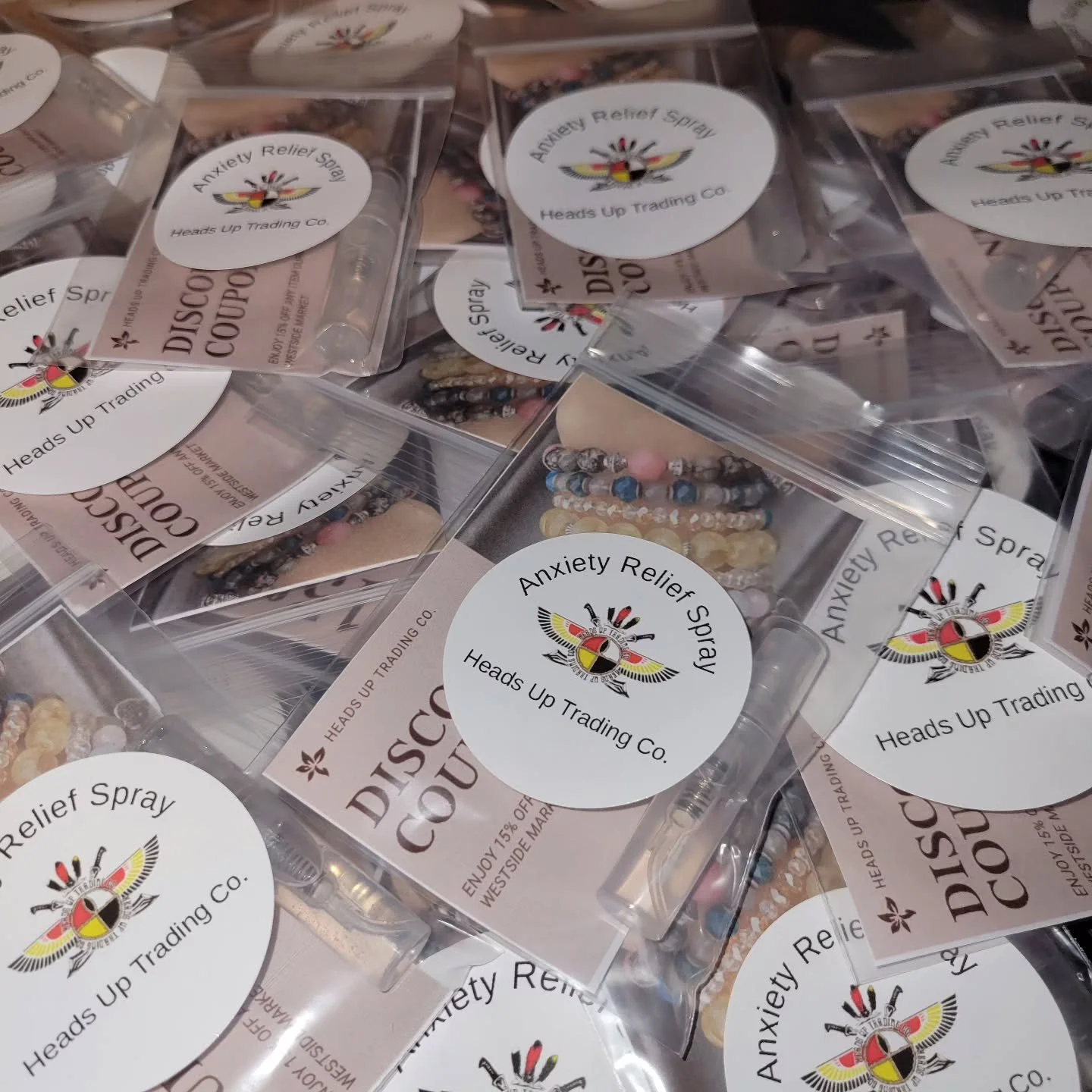 Swag bag items are all packaged and ready to be delivered to @ Westside Market Holiday Market.