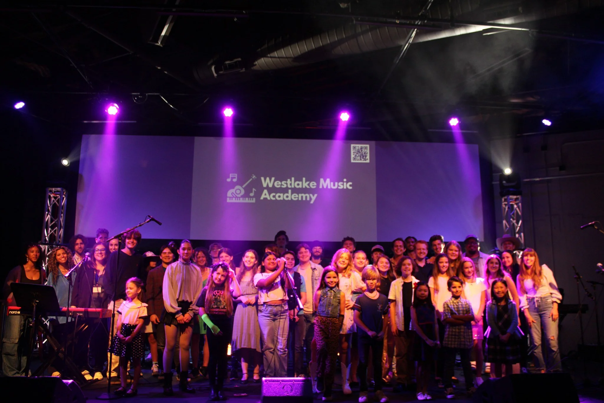Westlake Music Academy students performing at a joyful concert