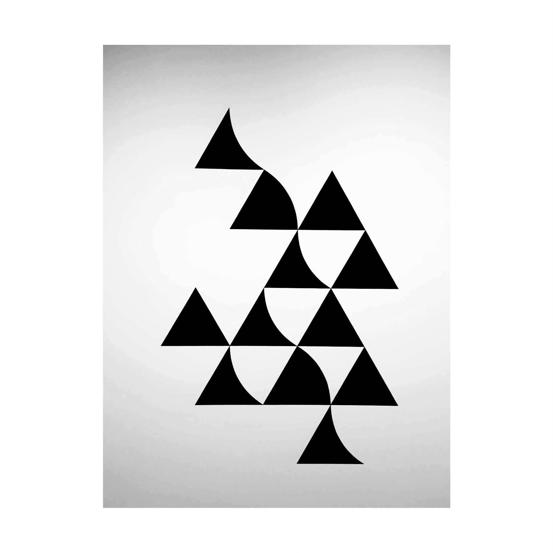 'Midget Riley (8mm)' - miniature Bridget Riley silkscreen