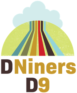 A colorful illustration of a rainbow emerging from clouds with the text 'D Ninters D9' beneath it.