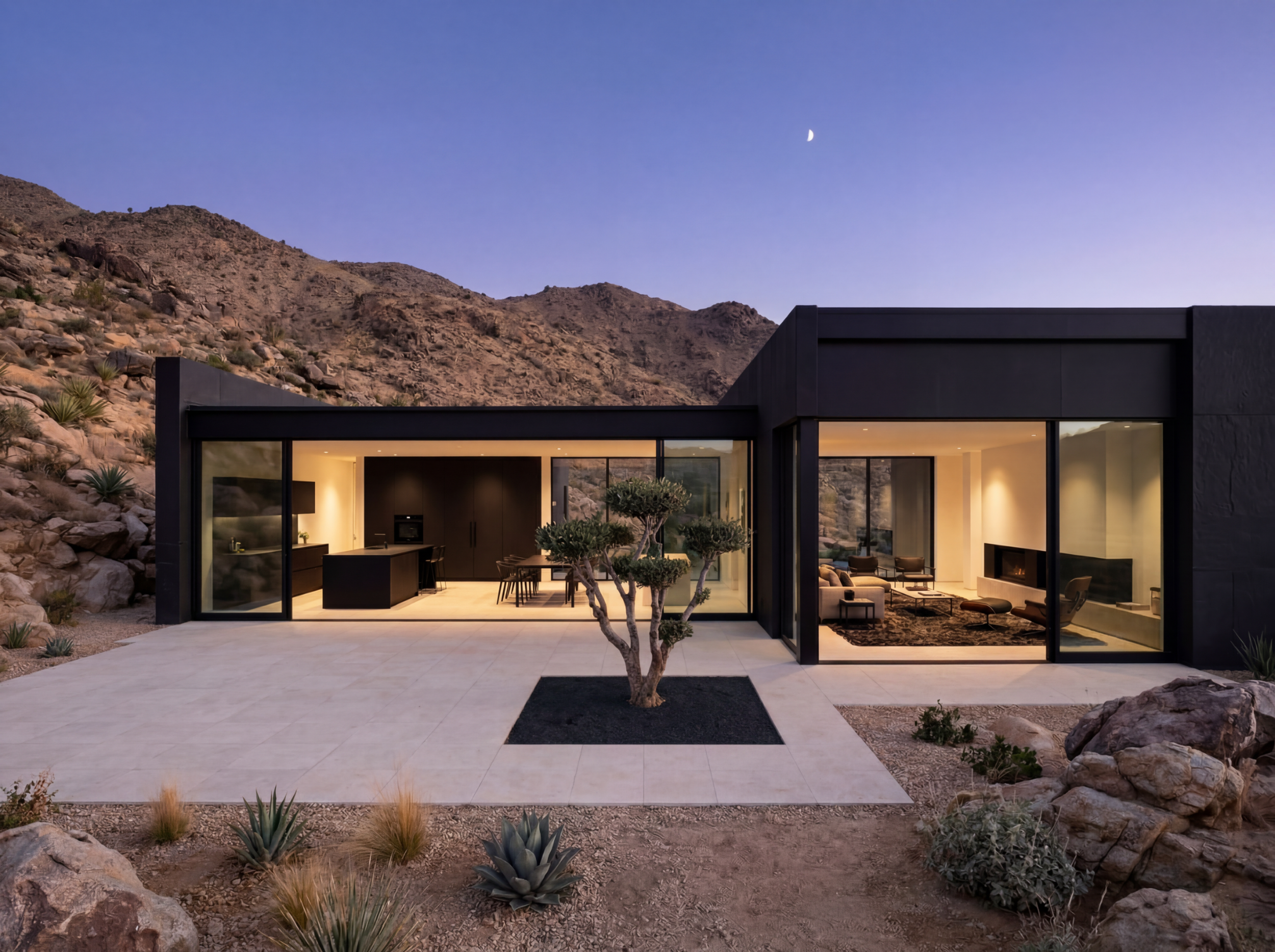 Casa de lujo contemporánea diseñada y construida a medida por ZONA, con arquitectura minimalista, grandes ventanales panorámicos e integración total con el entorno natural.