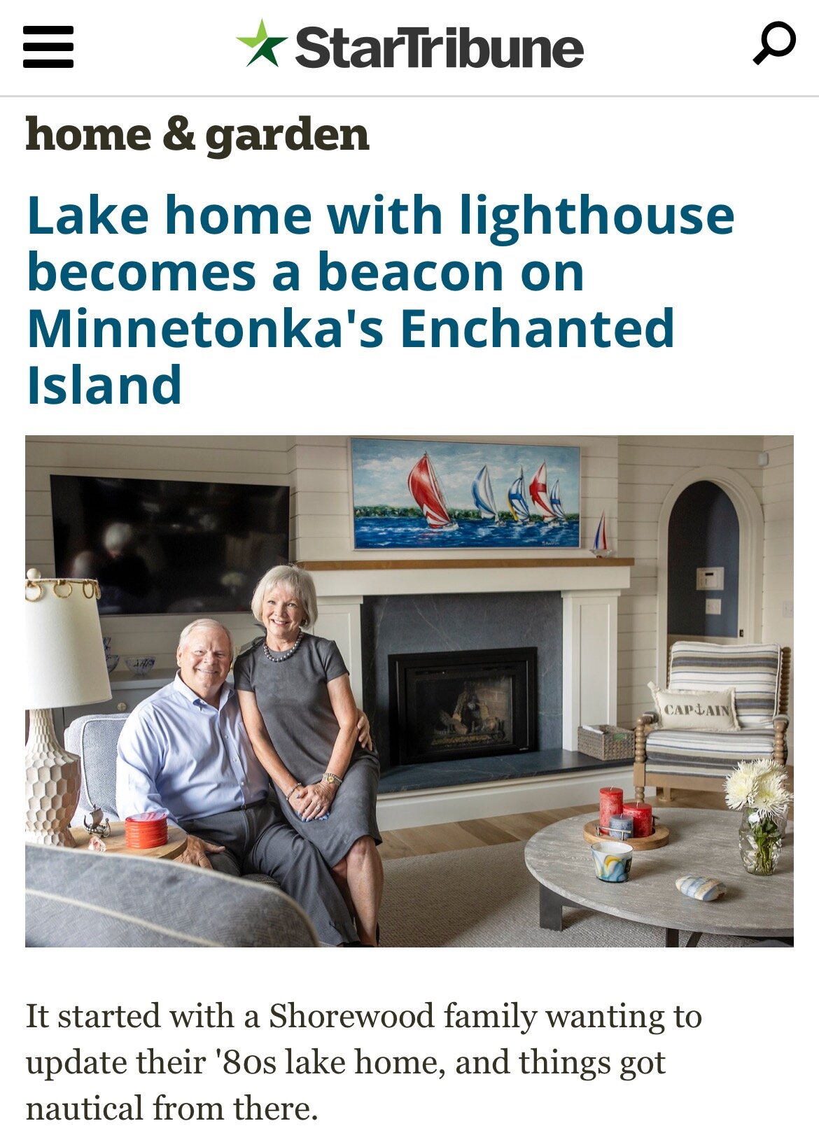 Ngo, N. (2021, August 27). Lake home with lighthouse becomes a beacon on Minnetonka's Enchanted Island. StarTribune, home & garden. https://m.startribune.com/variety_homegarden/