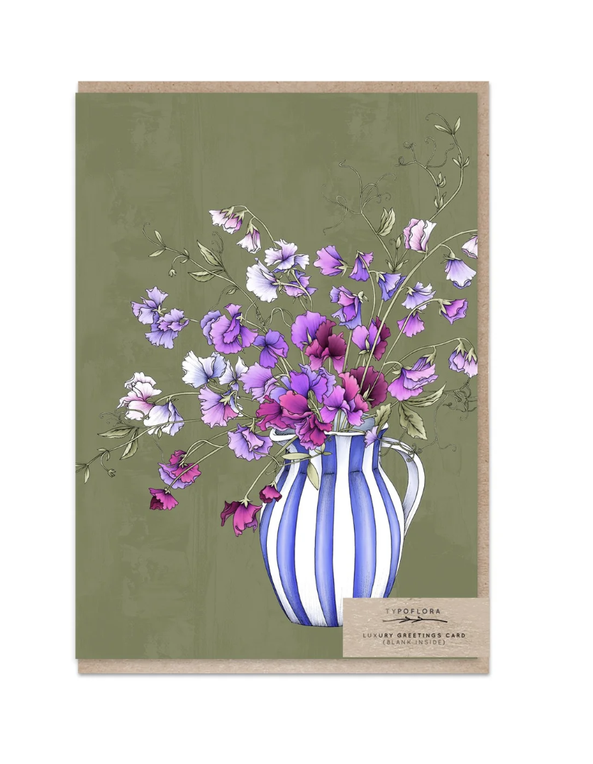 Blank Sweet pea card