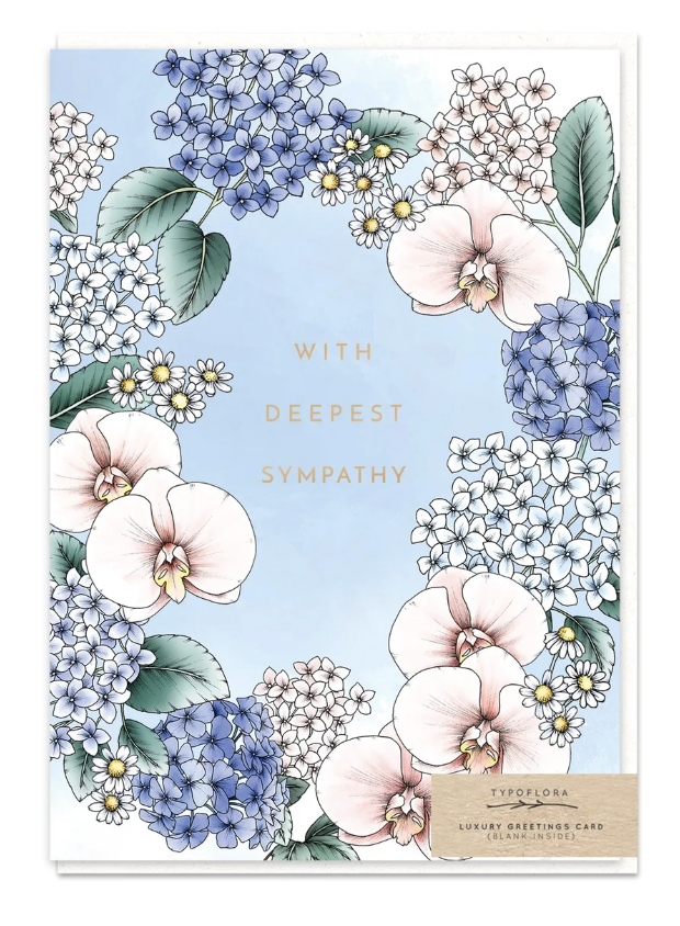 With Deepest Sympathy Card- Blue