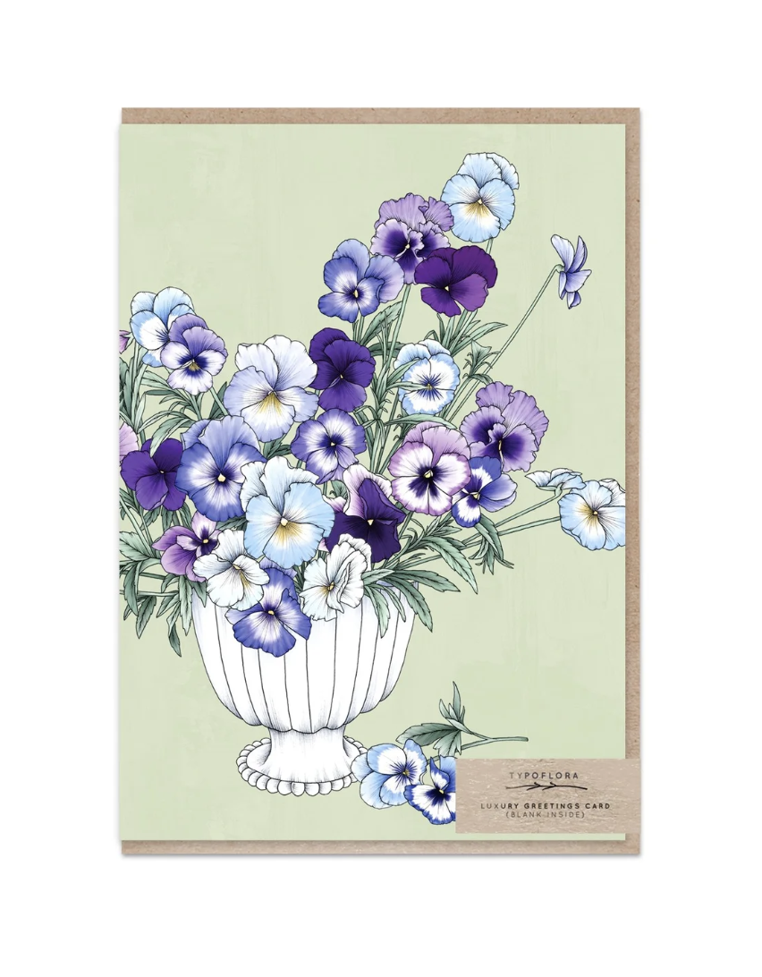 Blank Pansy card