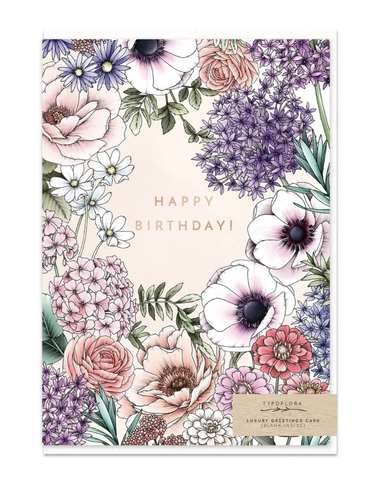 Happy birthday card- Pink