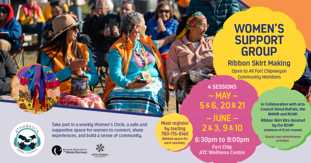 Women’s Support Group -Ribbon skirt making Fort Chipewyan — Athabasca ...