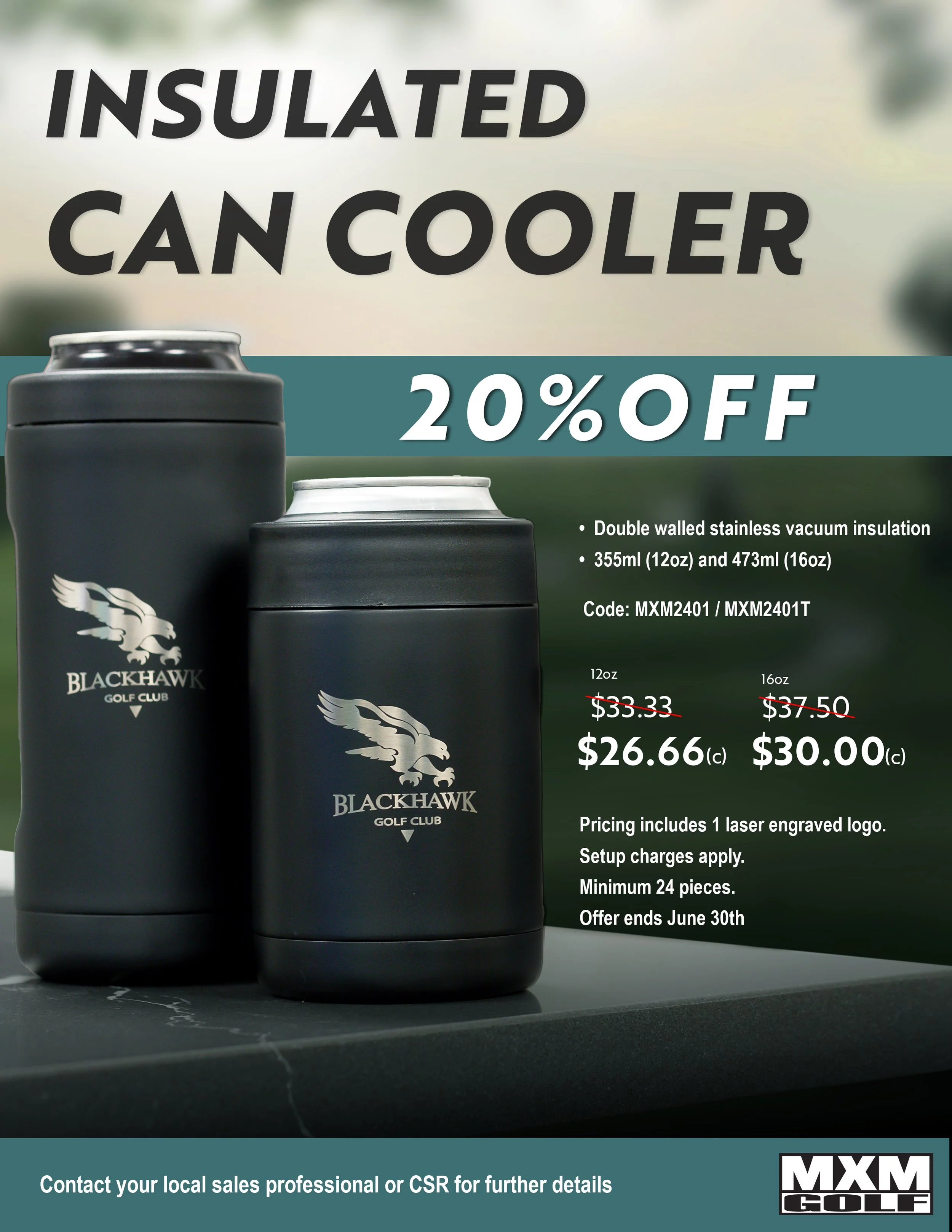 20% Off MXM Insulated Can Coolers