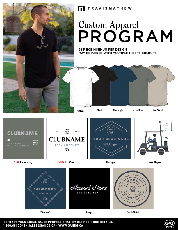 TravisMathew Custom Apparel Program