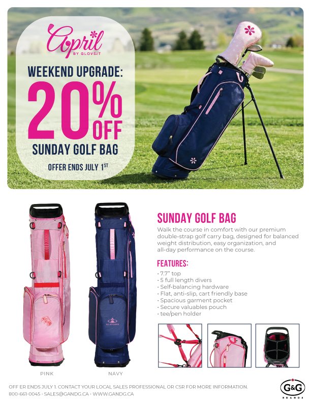20% Off the Sunday Golf Bag