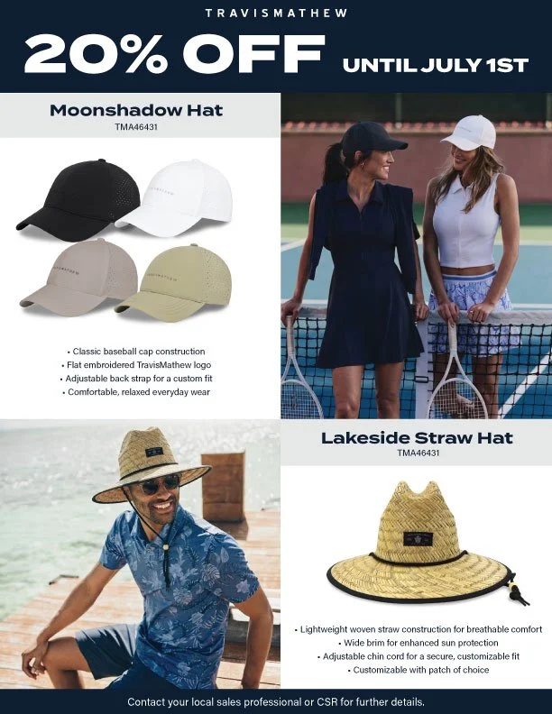20% Off Select TravisMathew Headwear