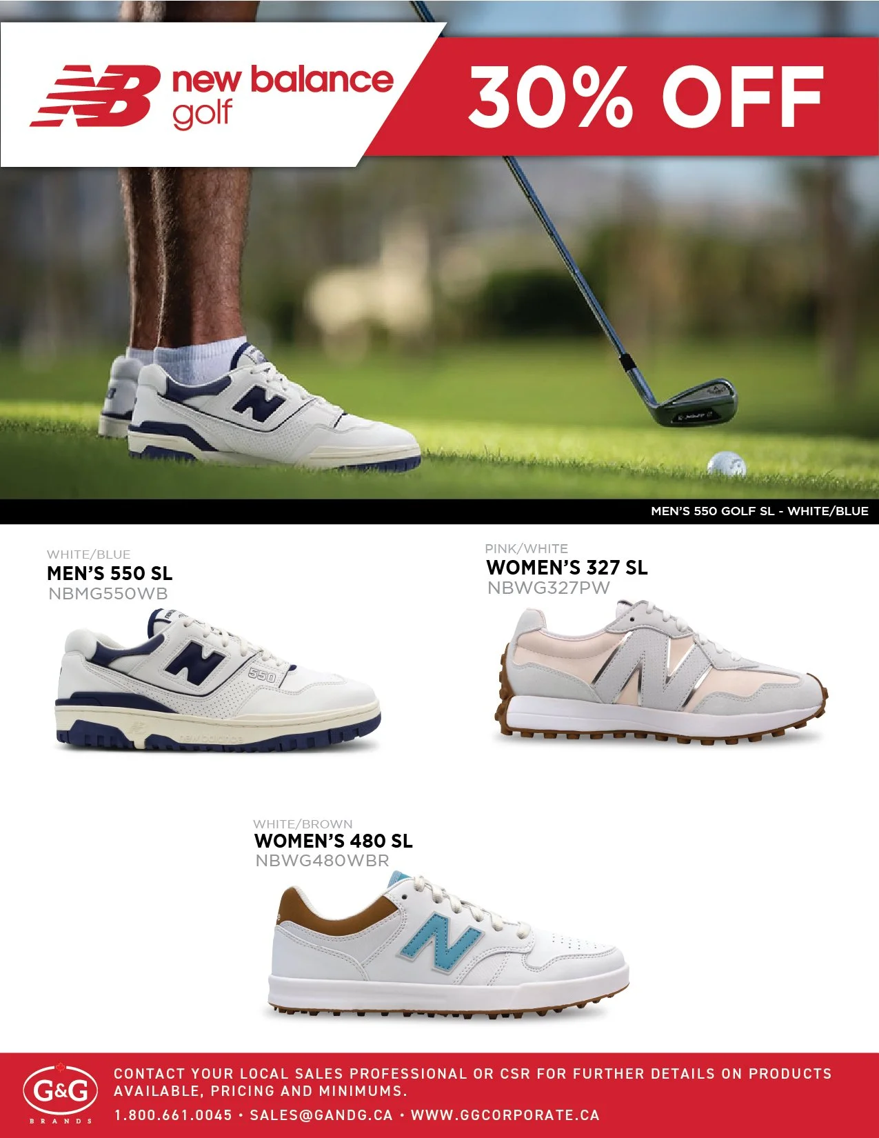 30% Off New Balance Golf Footwear
